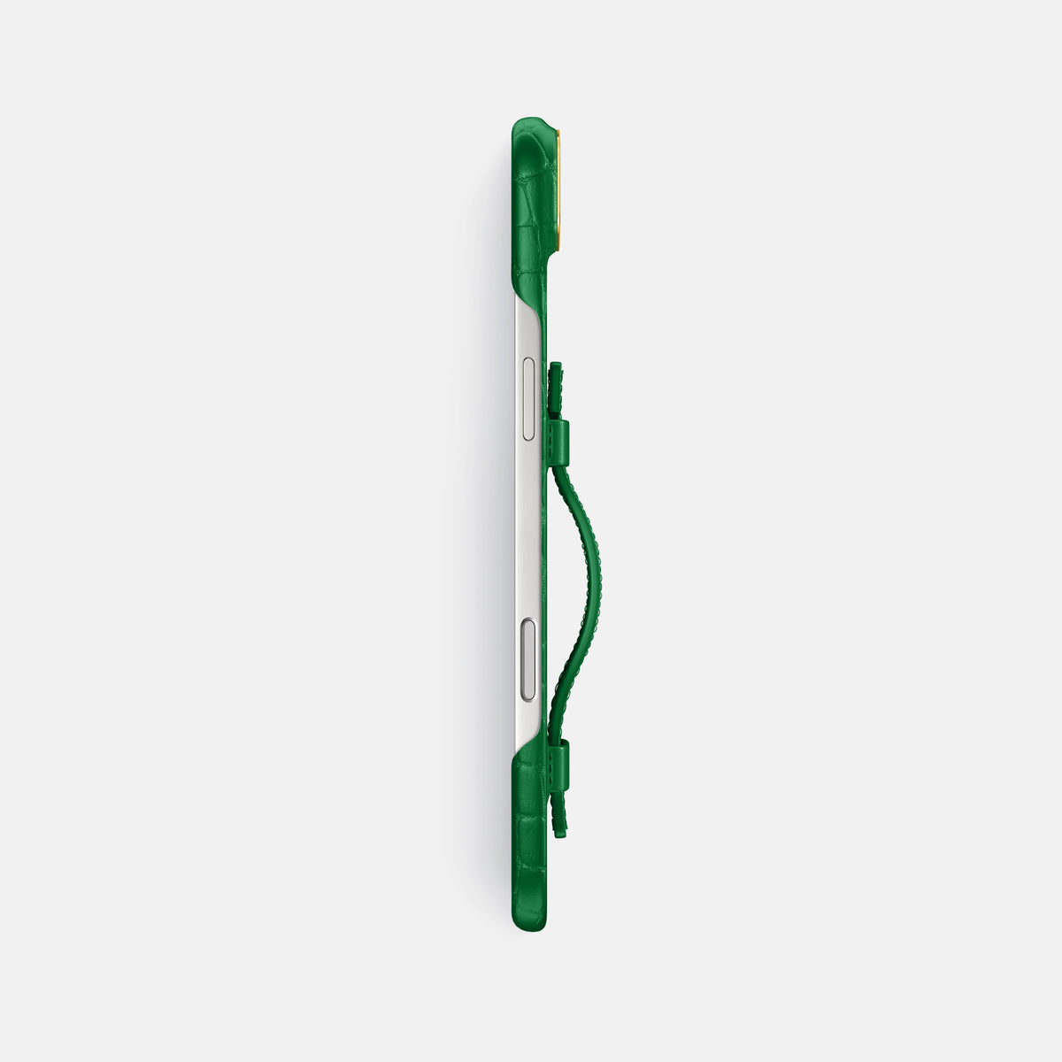 Handle Case For iPhone 17 Air In Alligator -3 | Forest-Green-Gold