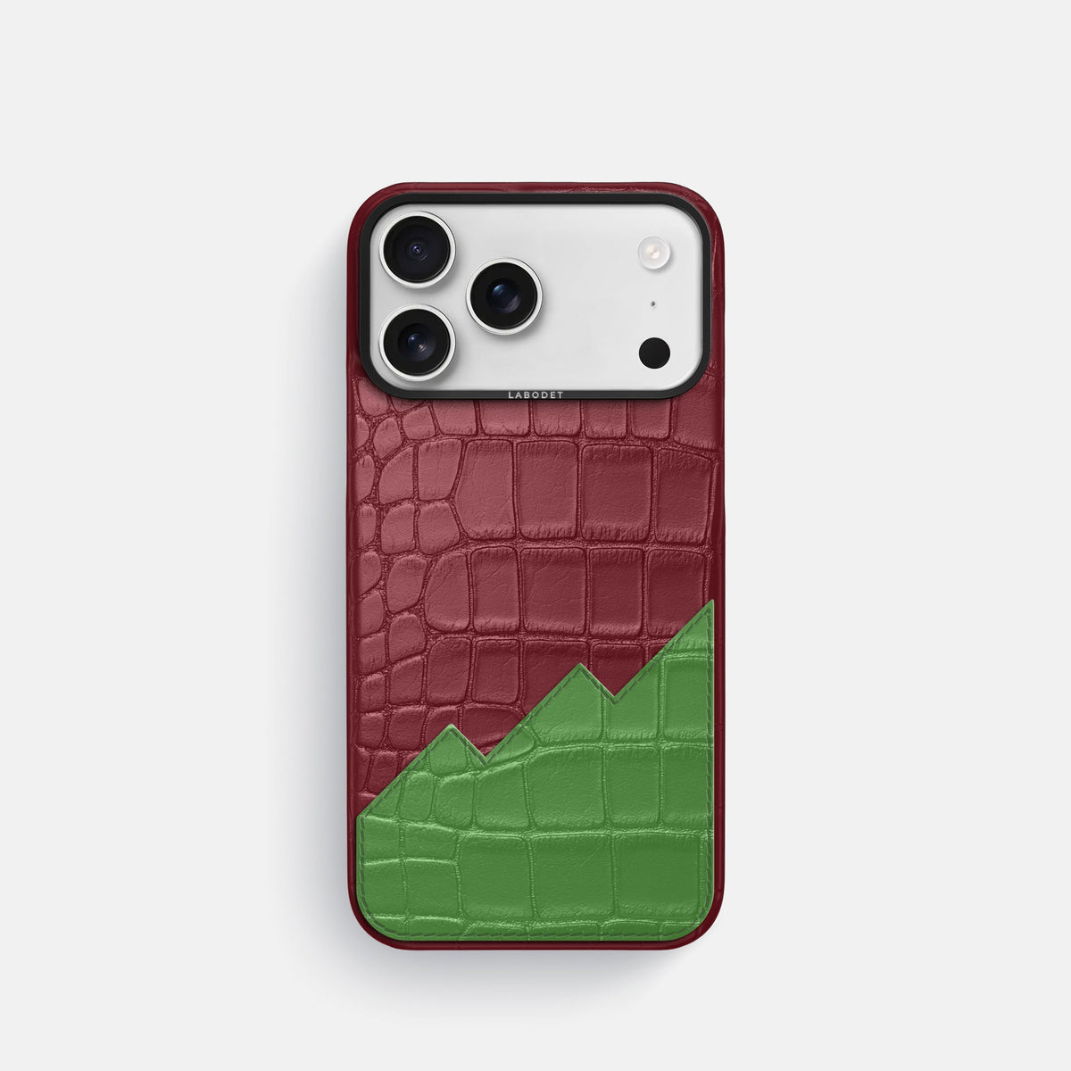 Classic Case With UpOnly For iPhone 18 Pro In Alligator -1 | Burgundy-Black
