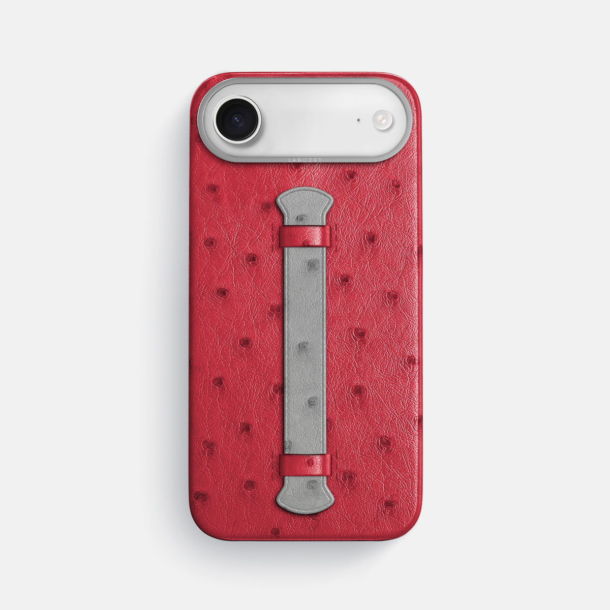 Center Handle Coloré For iPhone 17 Air In Ostrich -1 | Red-Steel
