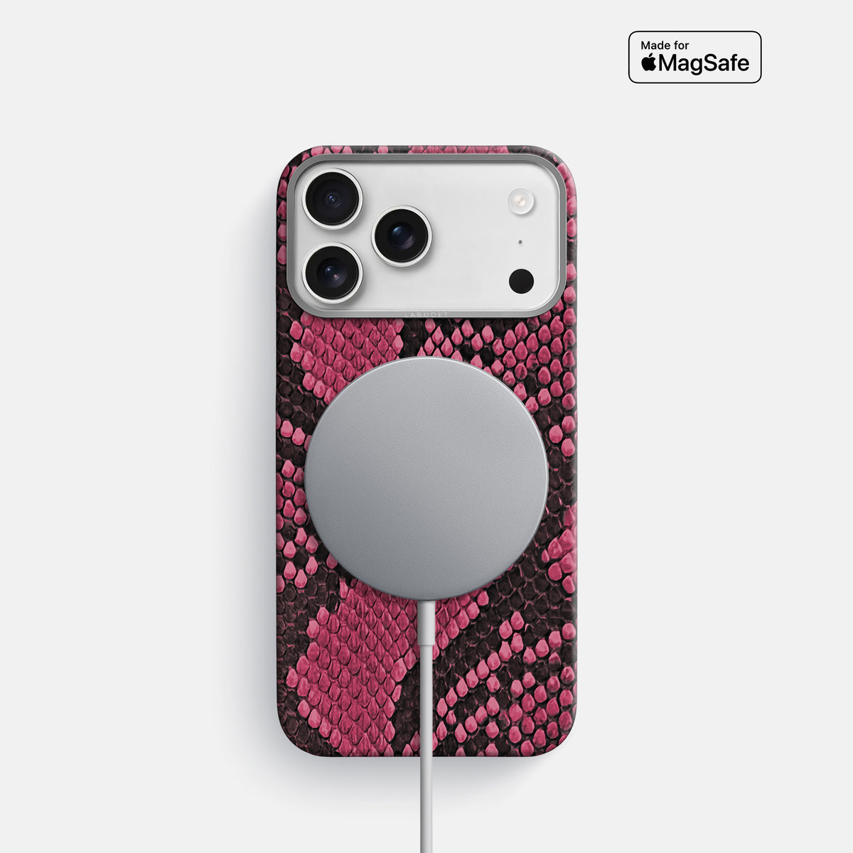 Classic Case For iPhone 17 Pro In Deluxe Python -5 | Burgundy-Steel