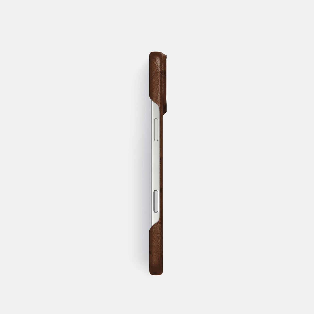 Classic Case For iPhone 17 Pro In Ostrich -3 | Chocolate-Steel