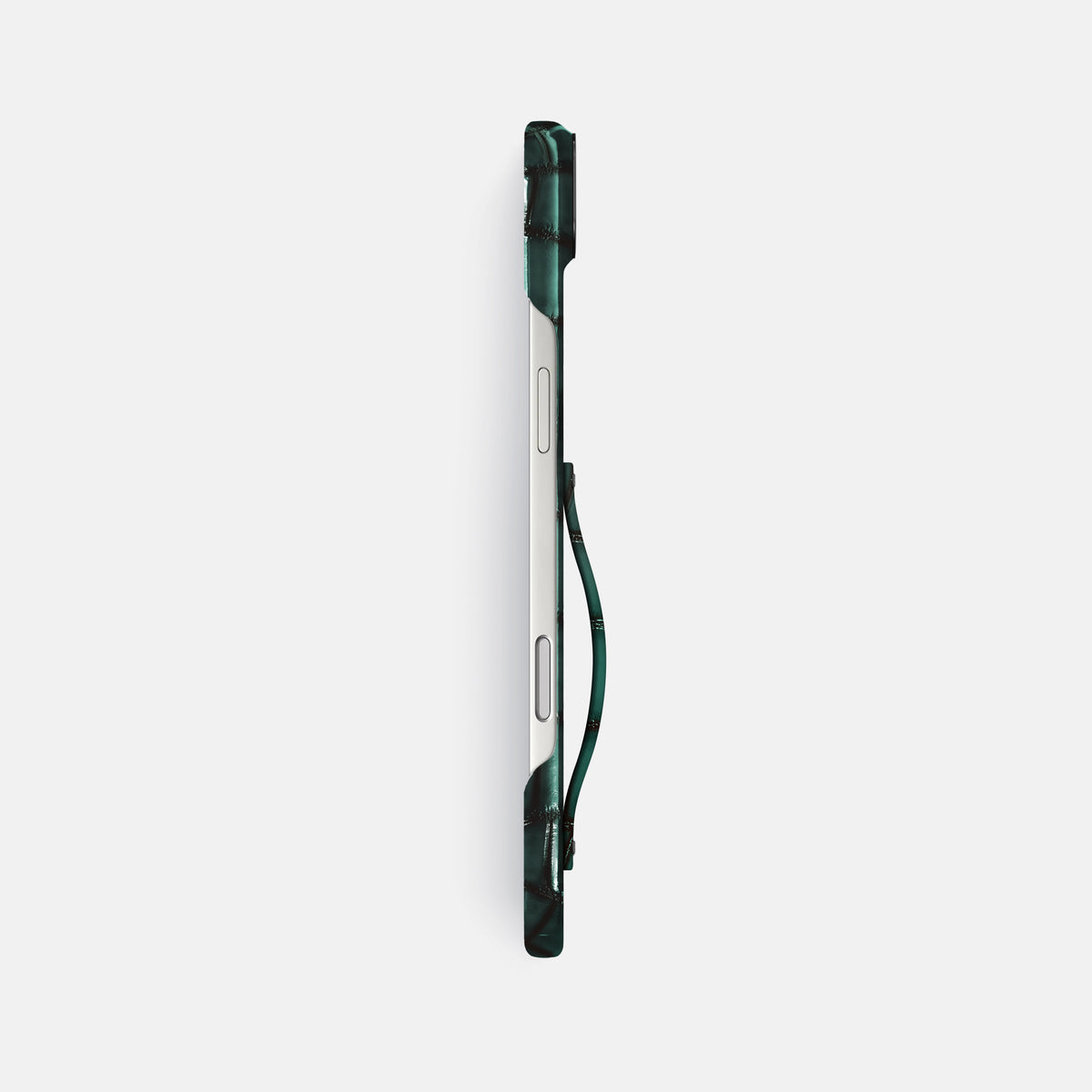 Finger Case For iPhone 17 Air In Patina Alligator -3 | Green-Black