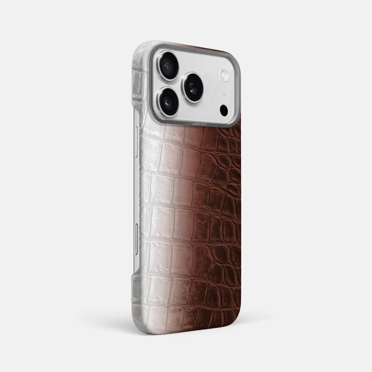 Classic Case For iPhone 18 Pro Max In Himalayan Crocodile -2 | Dark-Brown-Steel