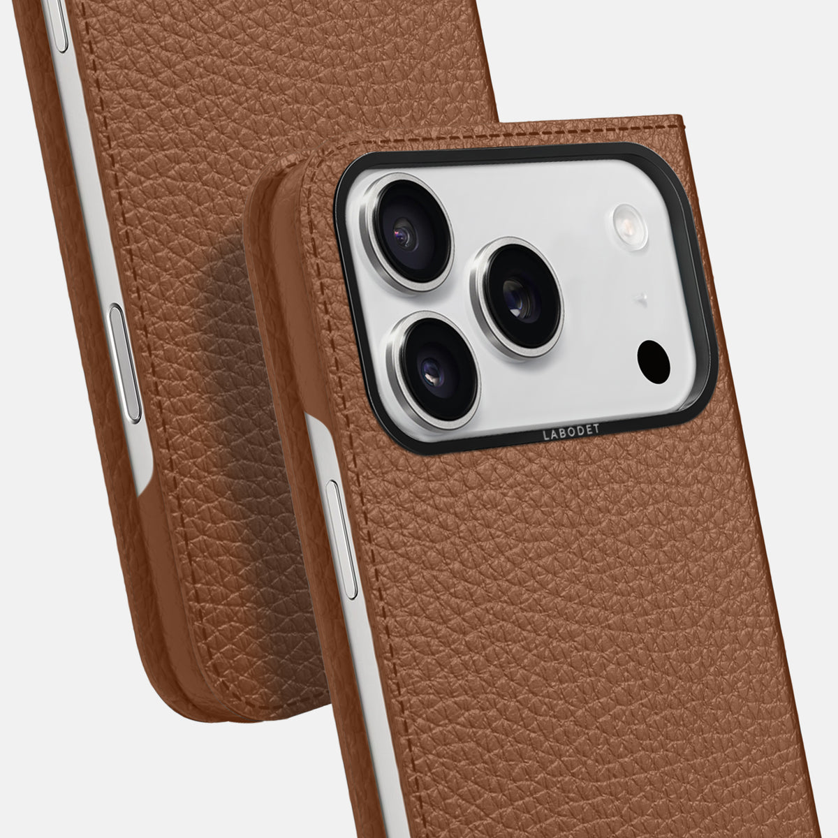 Folio Case For iPhone 17 Pro In Calf -5 | Caramel-Black