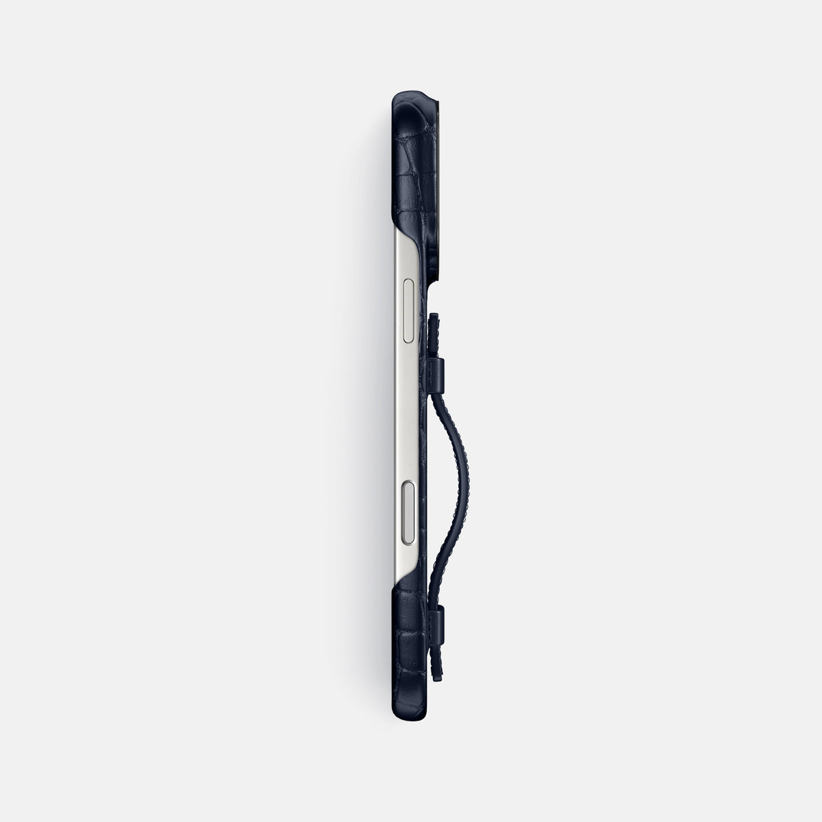 Handle Case For iPhone 17 Pro Max In Alligator -3 | Navy-Blue-Black