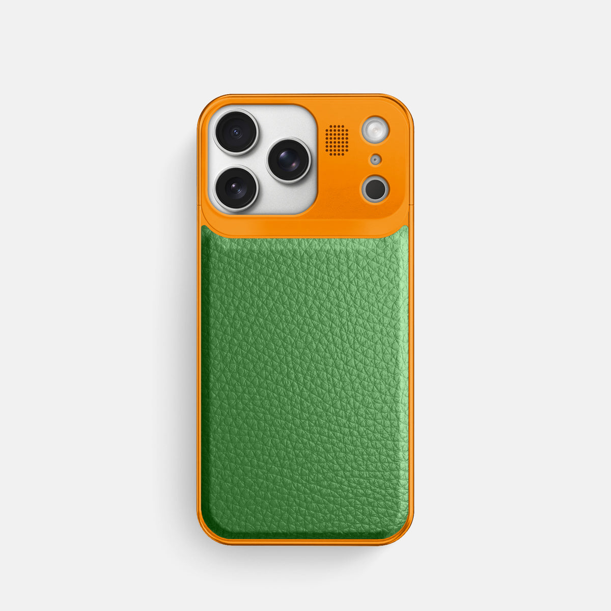 Metal Case For iPhone 17 Pro In Calf -1 | Herb-Orange