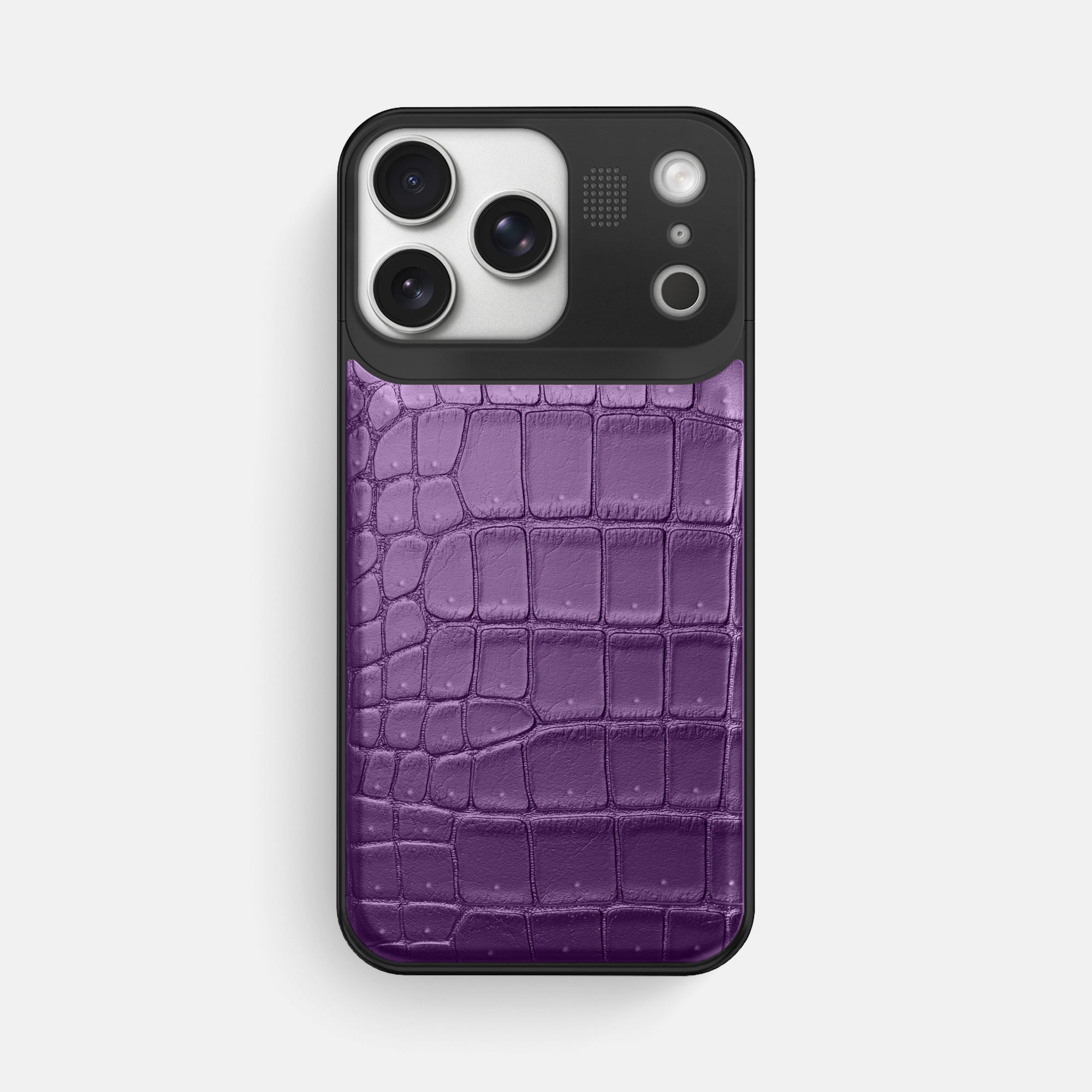 Metal Case For iPhone 17 Pro Max In Porosus Crocodile · Labodet