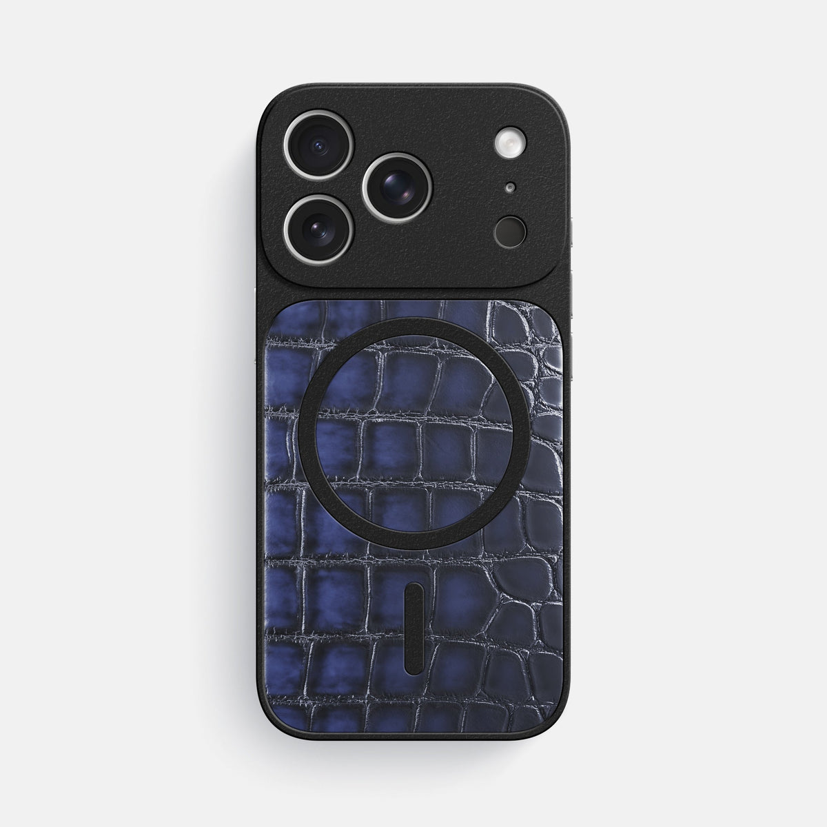 MagSafe Mask For iPhone 18 Pro Max In Patina Alligator -3 | Havana-Blue