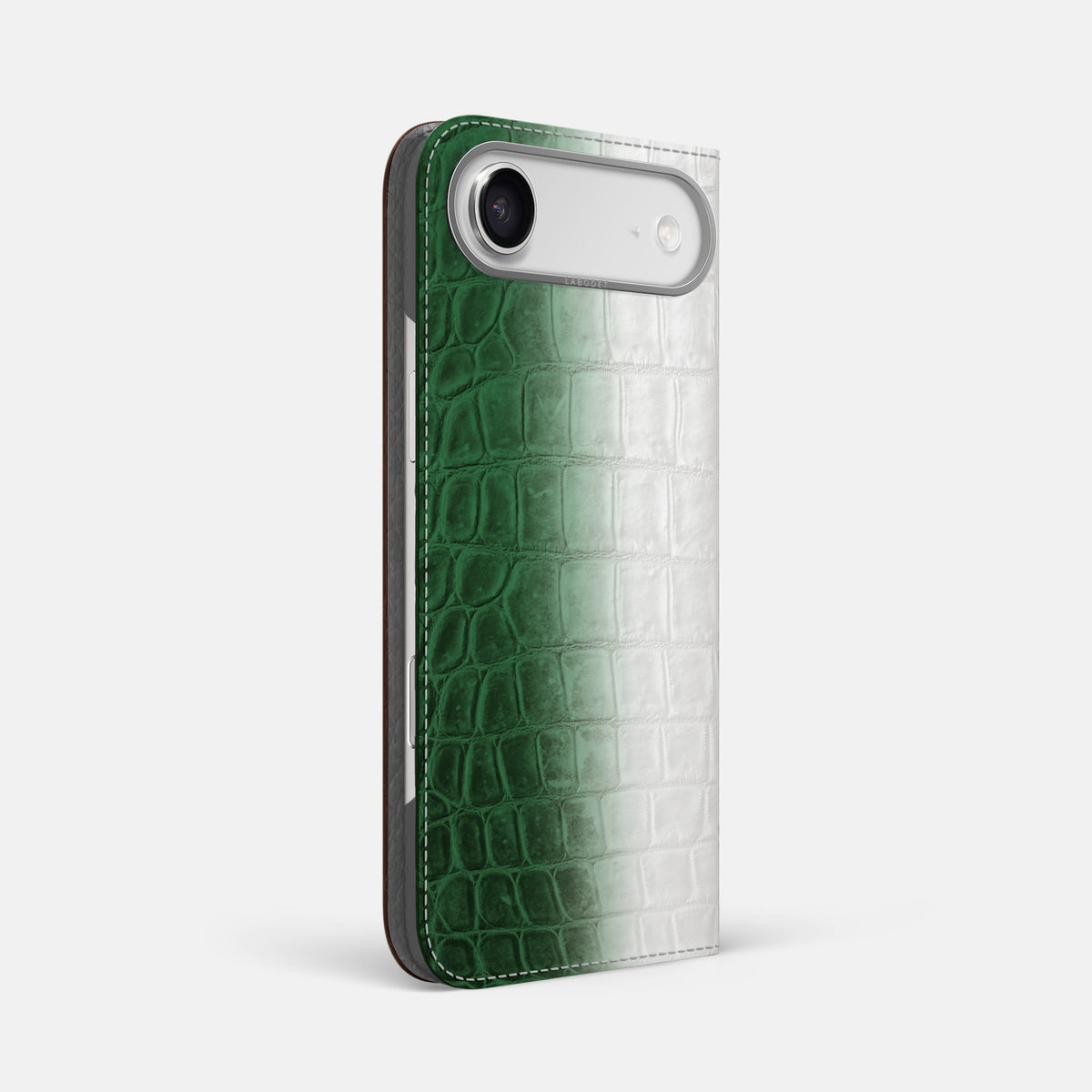 Folio Case For iPhone 17 Air In Himalayan Crocodile -1 | Green-Steel