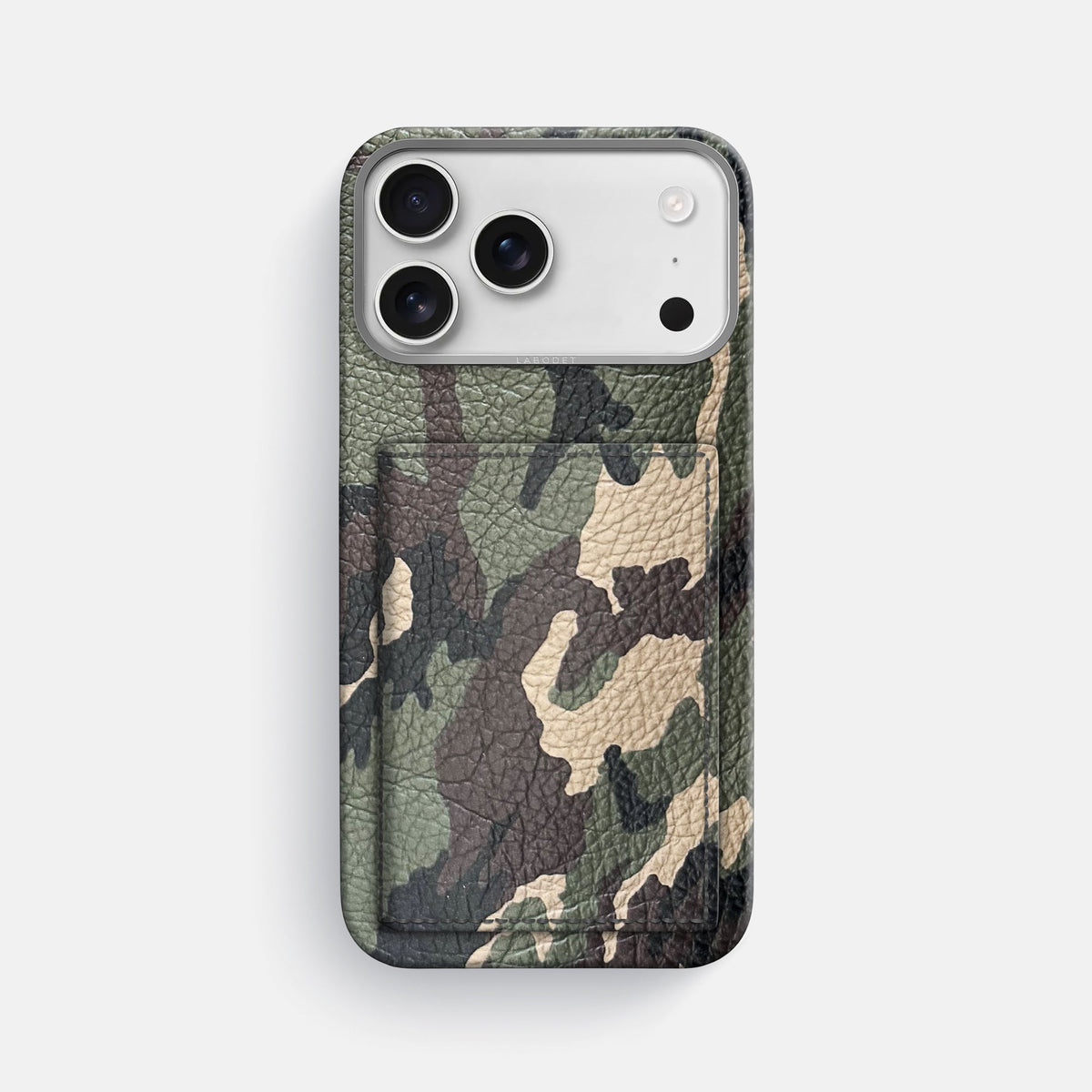 Bi-Fold Case For iPhone 18 Pro Max In Calf -1 | Camouflage-Steel
