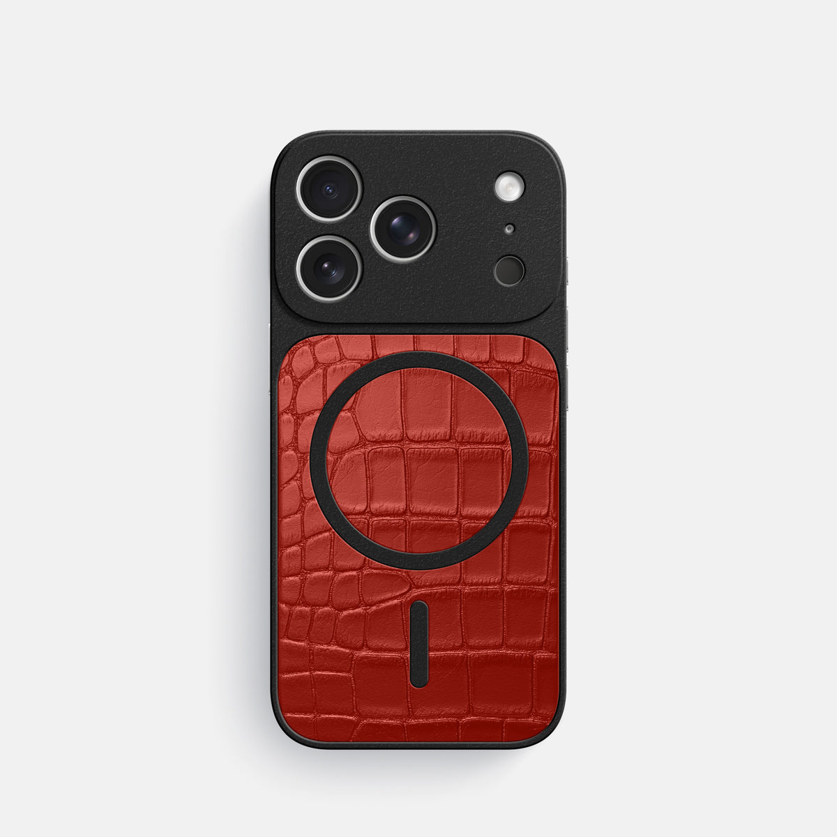 MagSafe Mask For iPhone 17 Pro In Alligator -3 | Red
