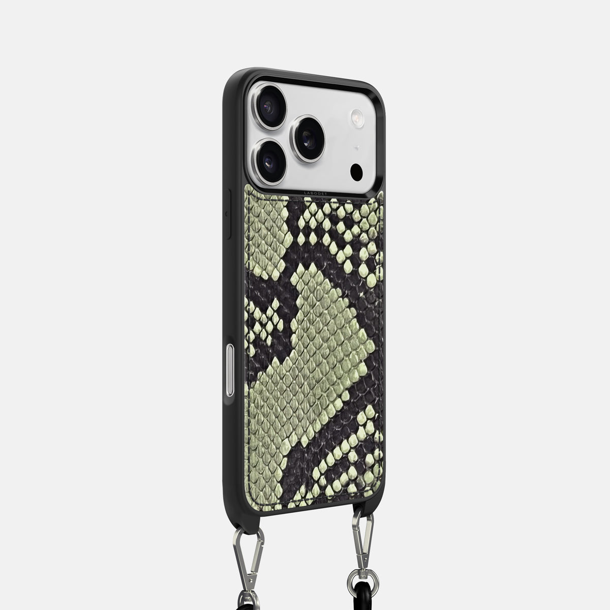 Crossbody Sport Case For iPhone 17 Pro In Deluxe Python -2 | Army-Green