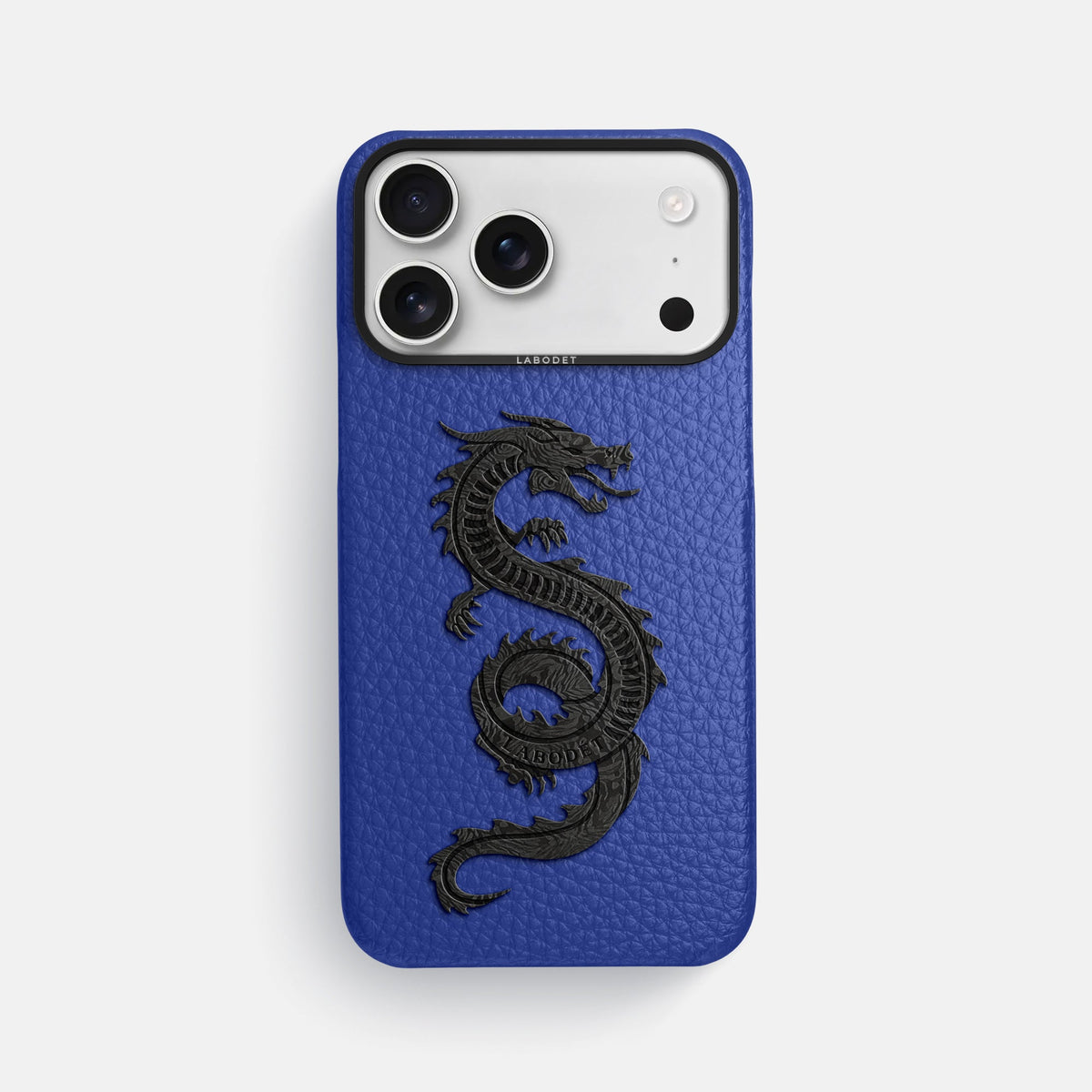 Classic Case With Carbon Dragon For iPhone 18 Pro Max In Calf -1 | Royal-Blue-Black