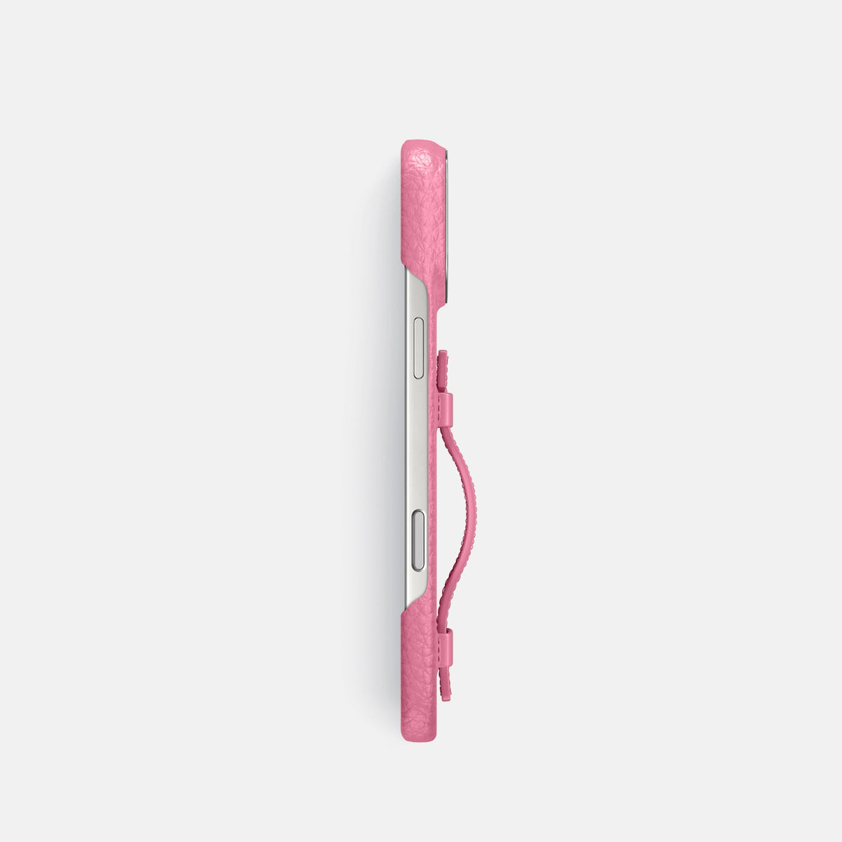 Handle Case For iPhone 18 Pro In Calf -3 | Pink-Steel