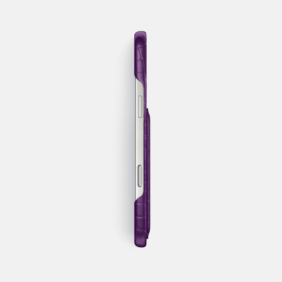 Slim Card Case For iPhone 17 Pro Max In Alligator -3 | Purple