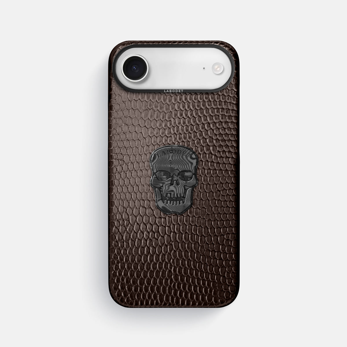 Classic Case With Carbon Skull For iPhone 17 Air In Lizard -1 | Brown-Black