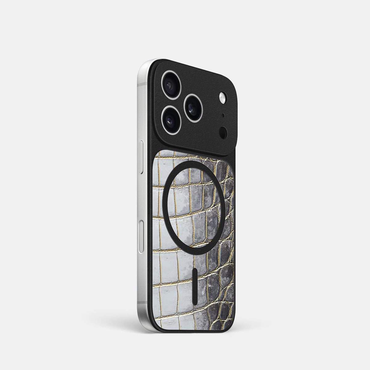 MagSafe Mask For iPhone 17 Pro In Himalayan Crocodile -2 | Gold