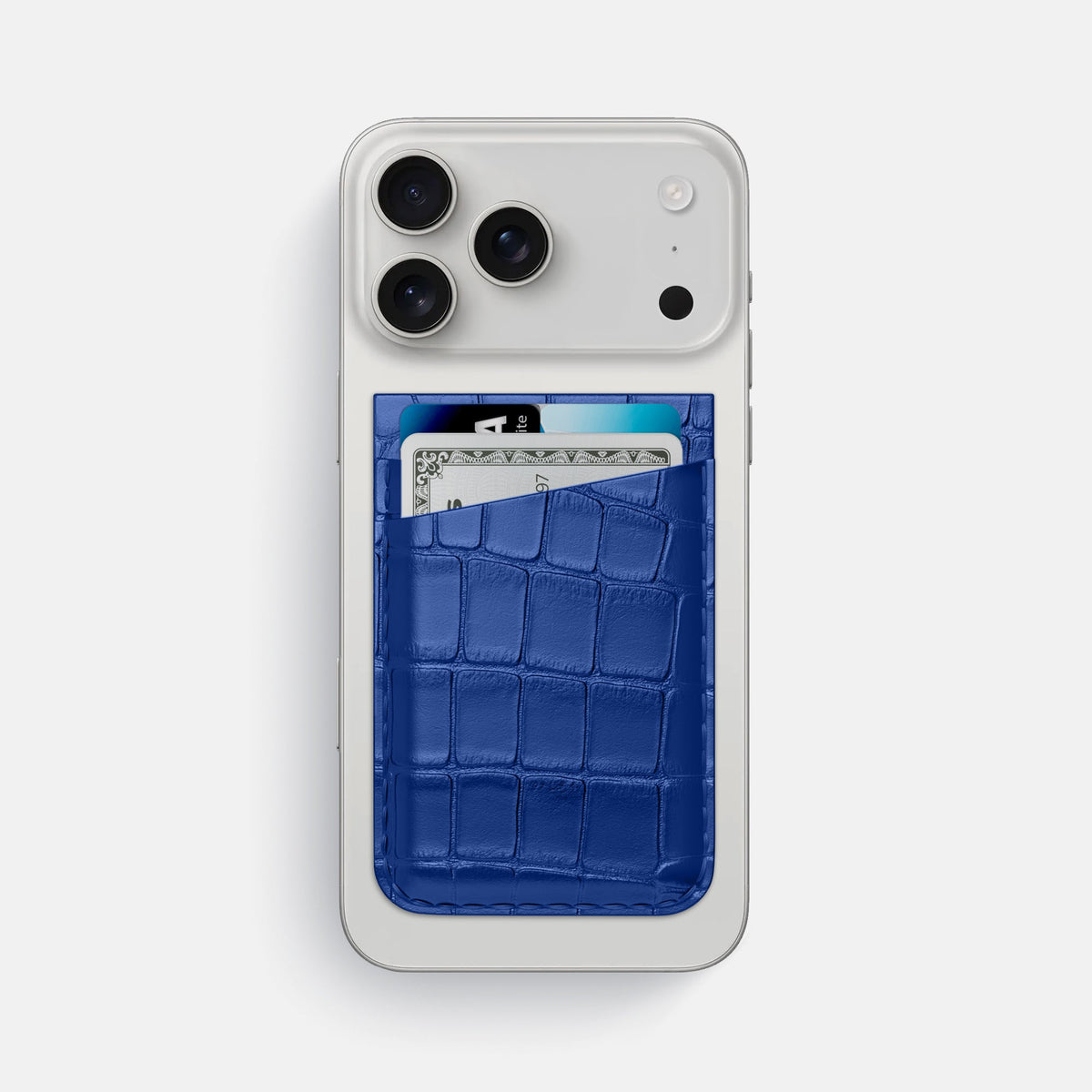 MagSafe Wallet For iPhone 18 Pro Max In Alligator -1 | Royal-Blue