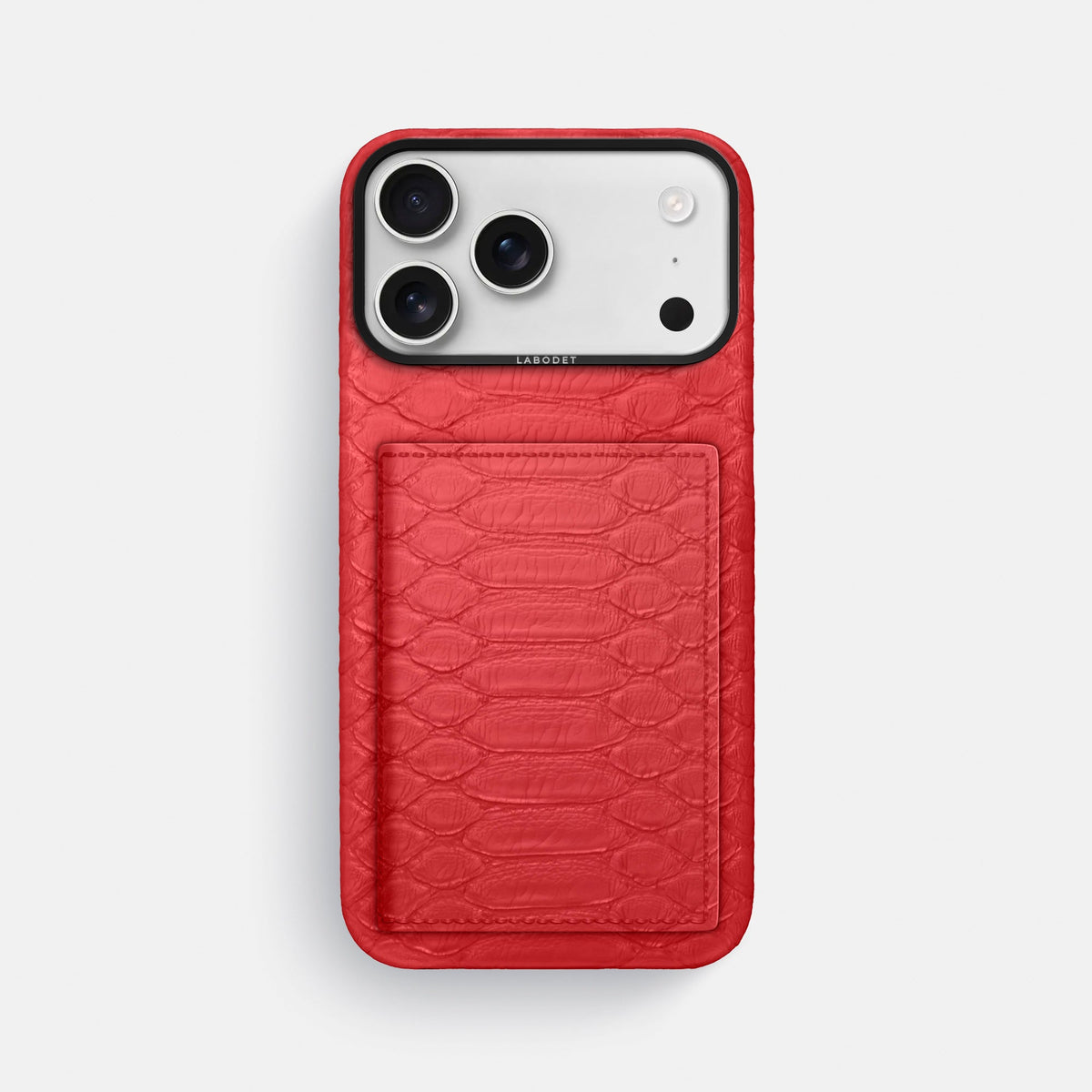 Bi-Fold Case For iPhone 18 Pro Max In Python -1 | Red-Black