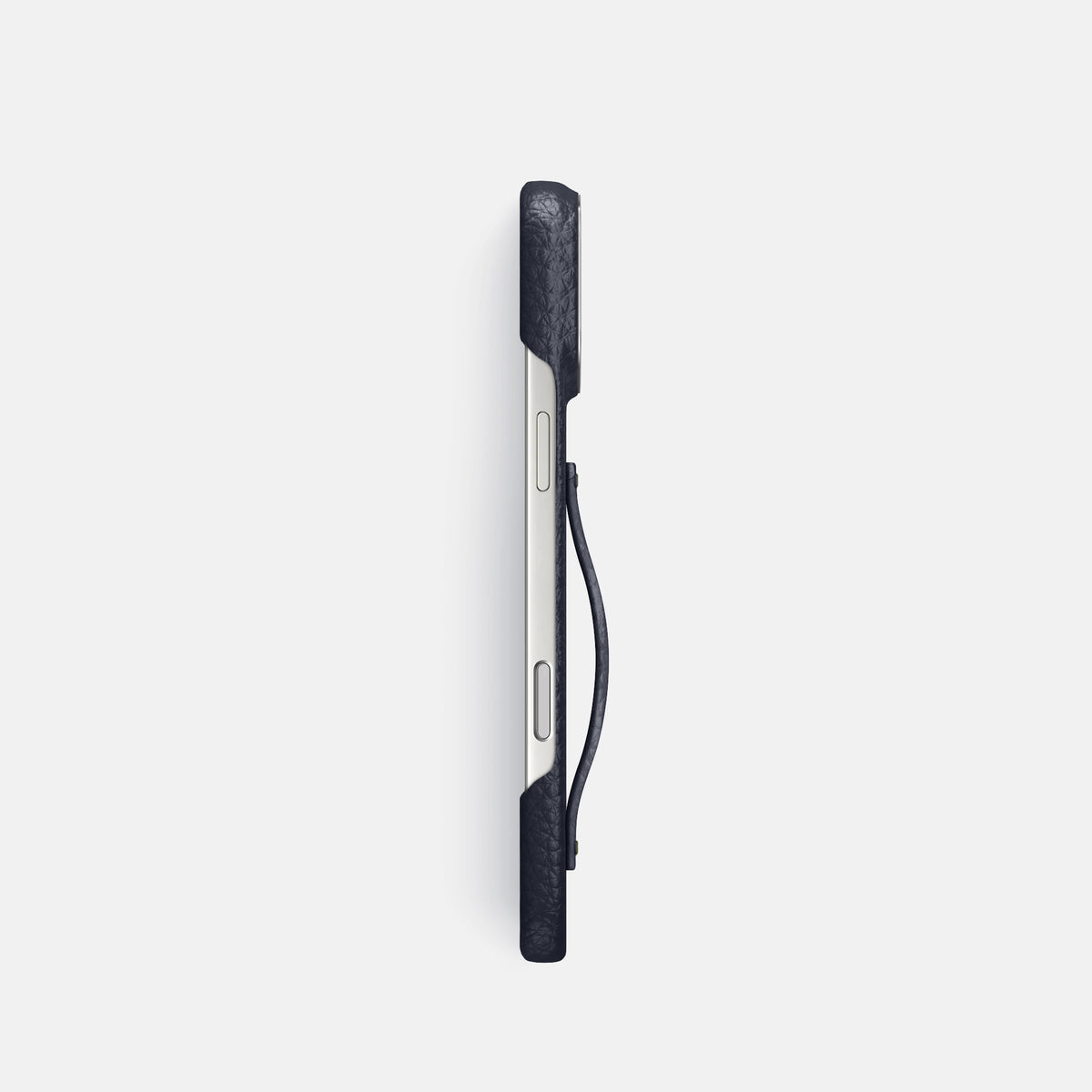 Finger Case For iPhone 17 Pro In Calf -3 | Marine-Steel