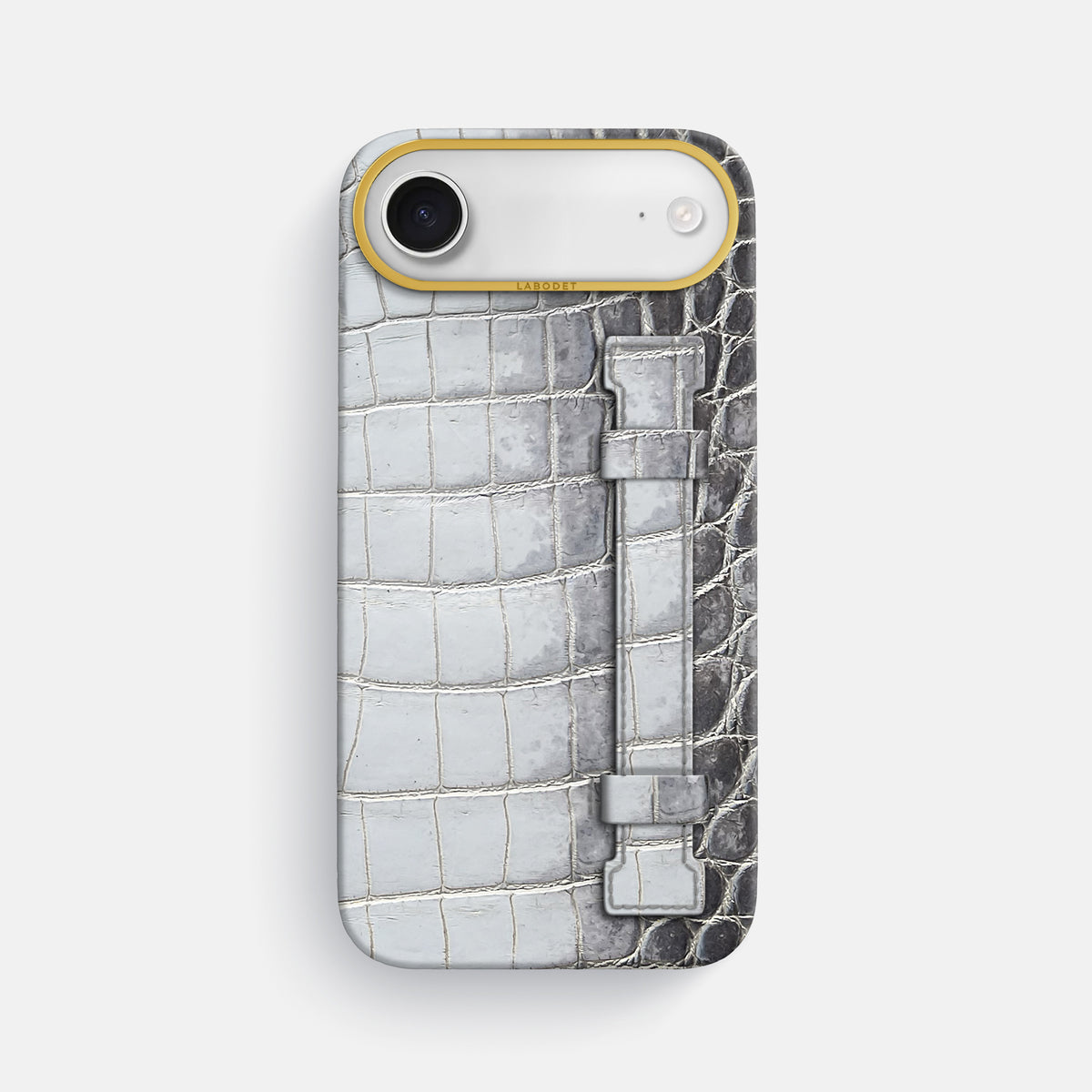 Handle Case For iPhone 17 Air In Himalayan Crocodile -1 | Silver-Gold