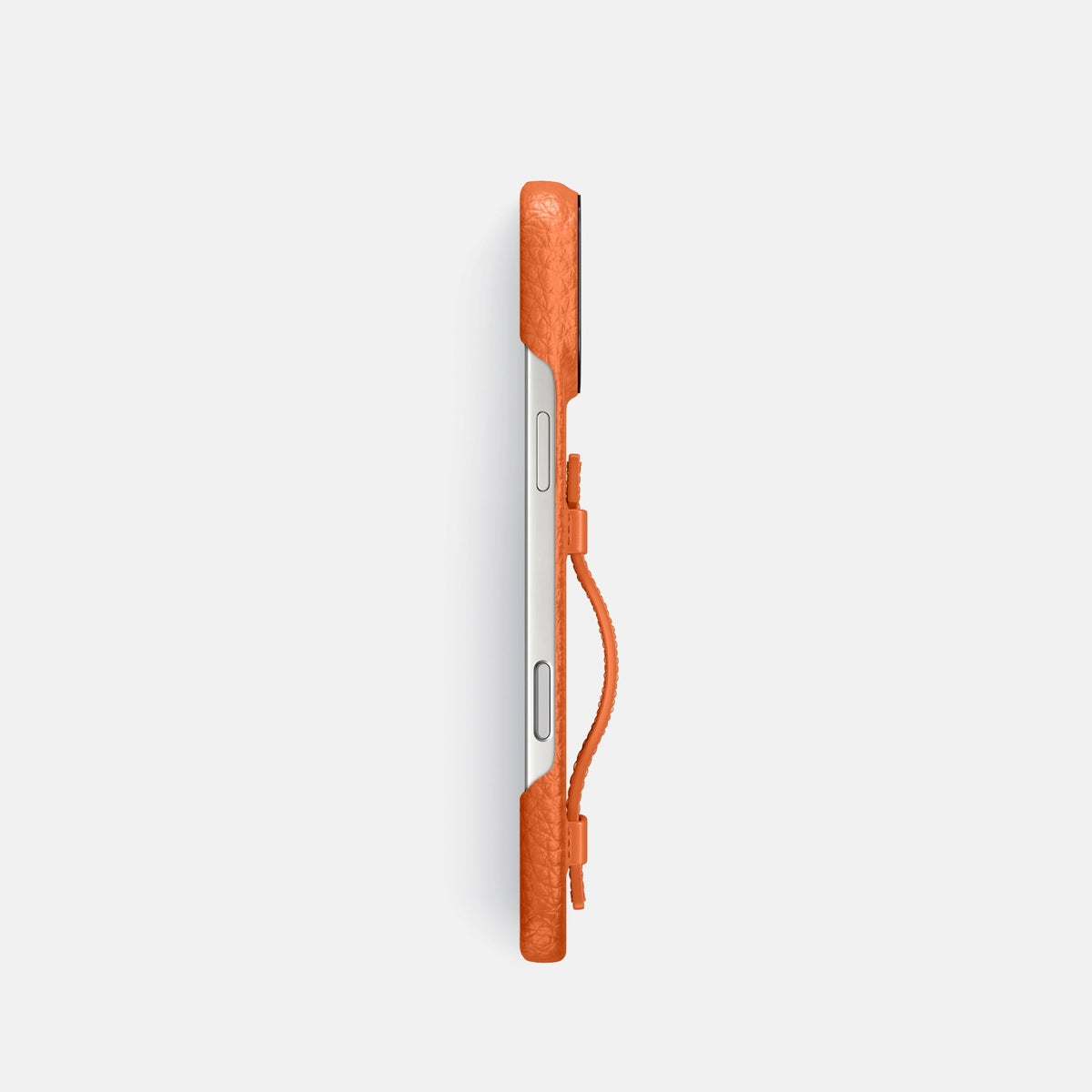 Handle Case For iPhone 18 Pro In Calf -3 | Orange-Black