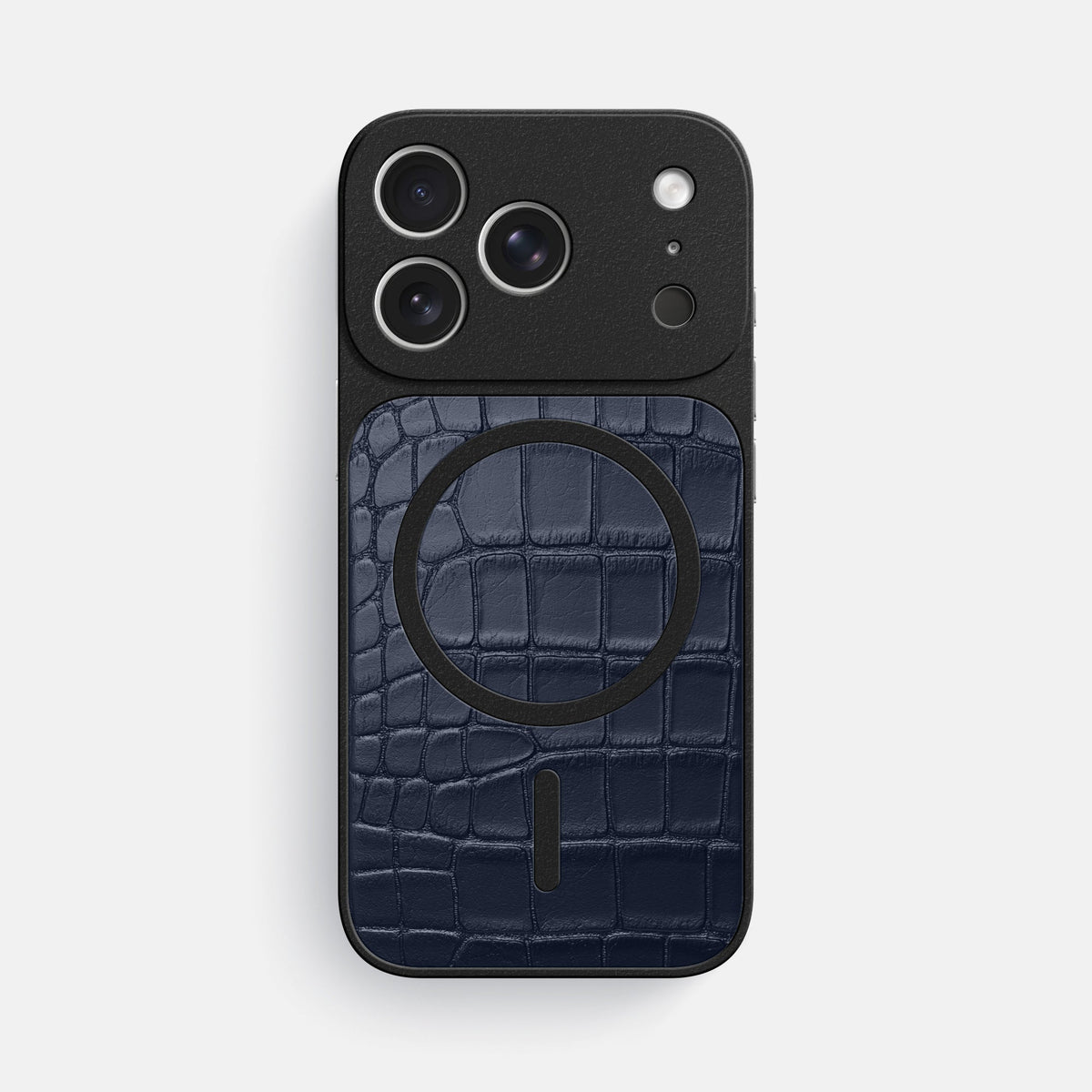 MagSafe Mask For iPhone 18 Pro Max In Alligator -3 | Navy-Blue