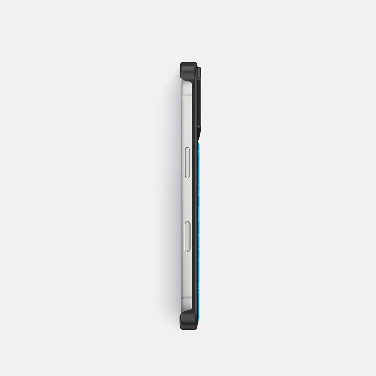 Metal Case For iPhone 18 Pro In Alligator -3 | Curaçao-Blue-Black