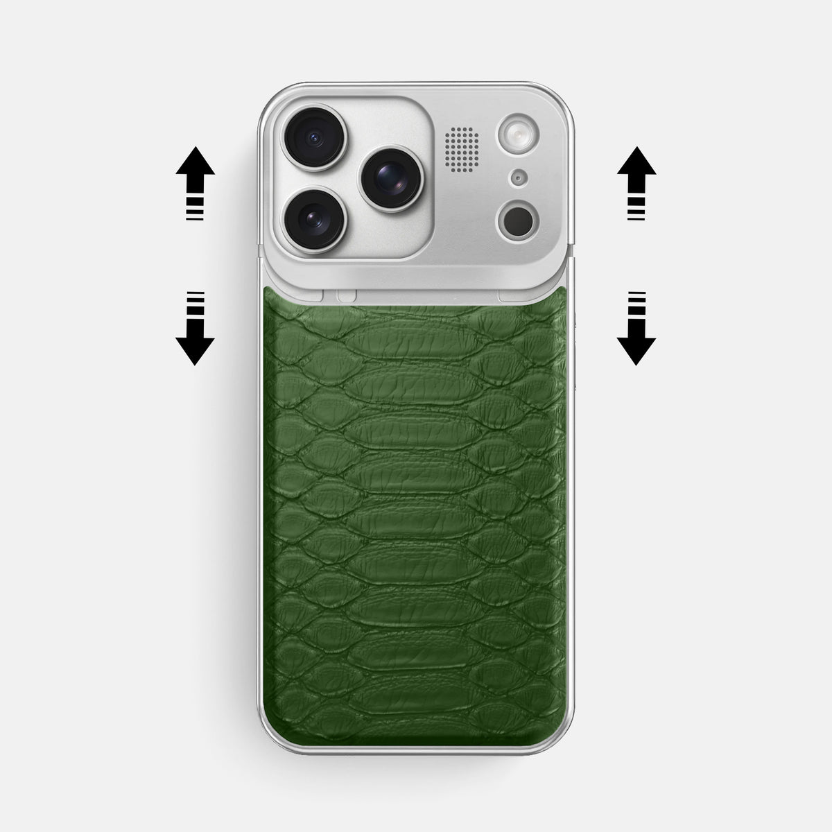 Metal Case For iPhone 17 Pro Max In Python -2 | Green-Steel