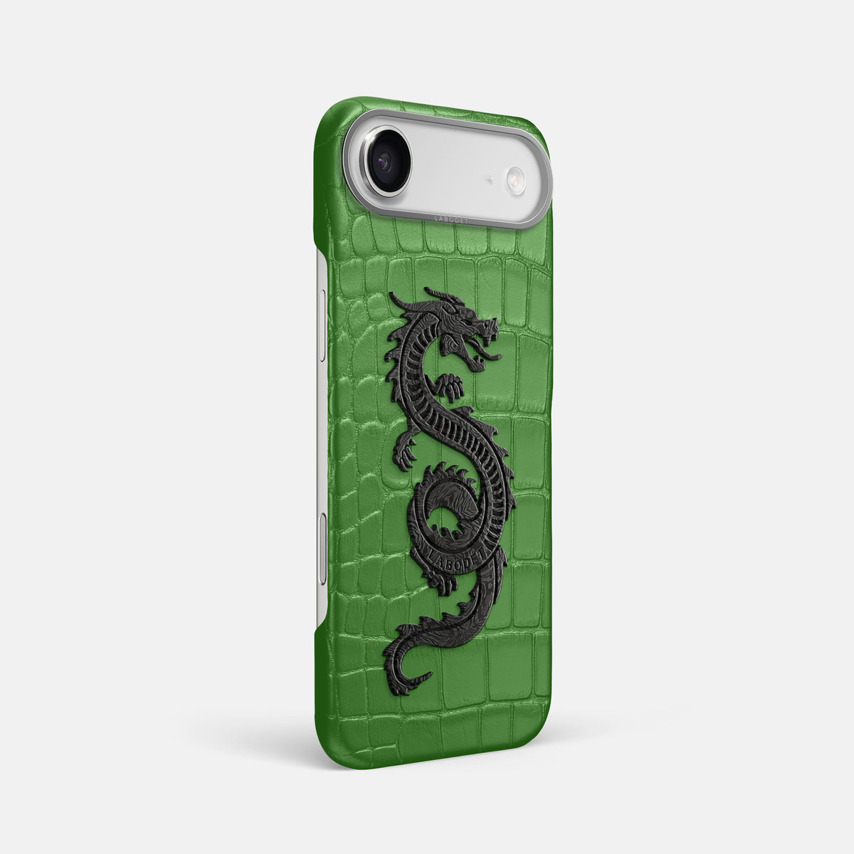 Classic Case With Carbon Dragon For iPhone 17 Air In Alligator -2 | Apple-Green-Steel