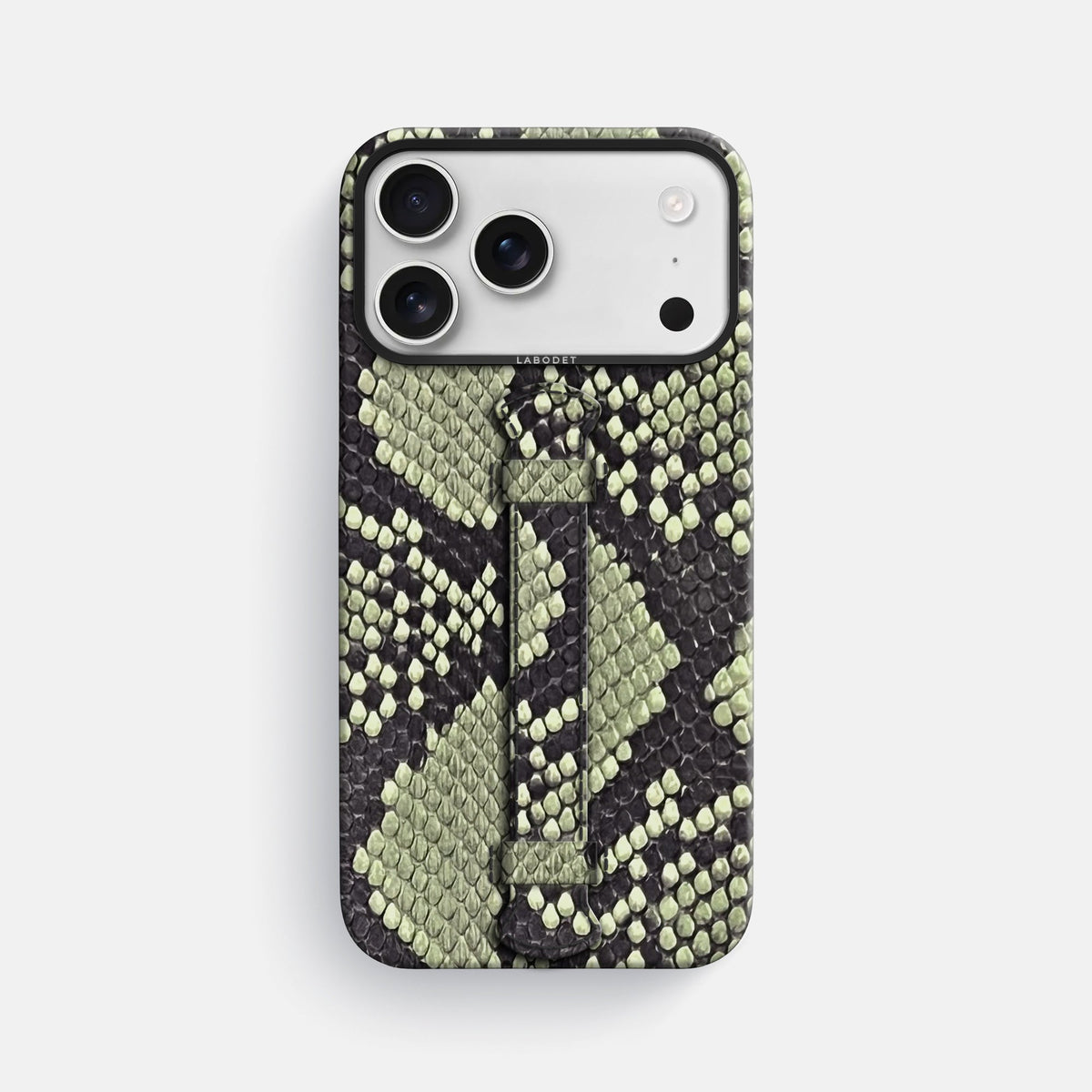Center Handle For iPhone 18 Pro Max In Deluxe Python -1 | Army-Green-Black