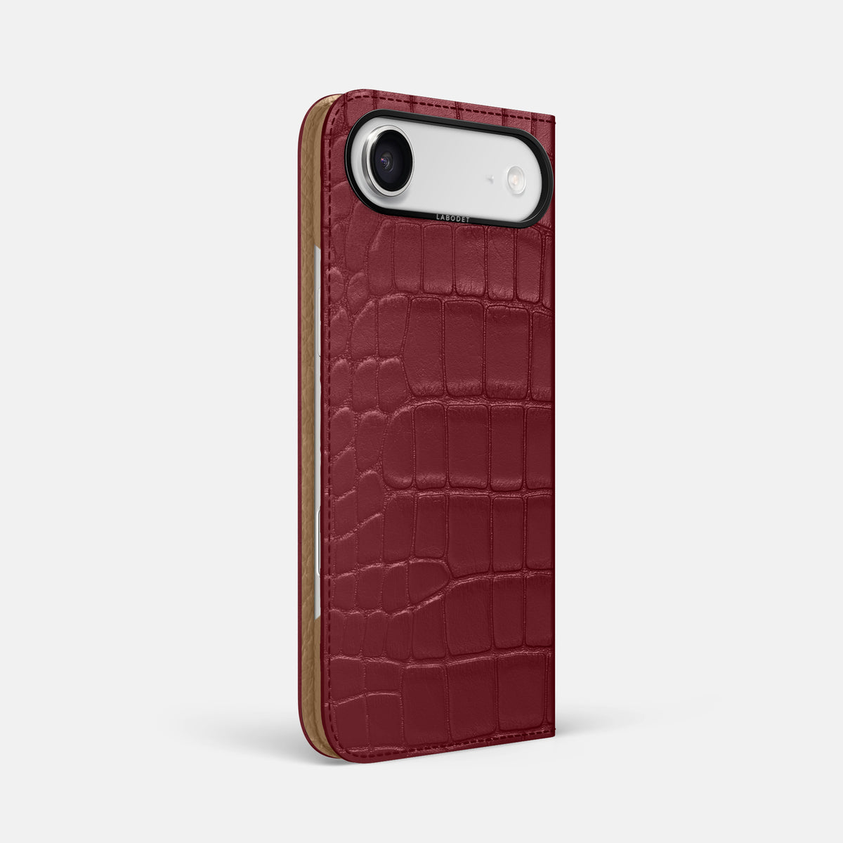 Folio Case For iPhone 17 Air In Alligator -1 | Burgundy-Black