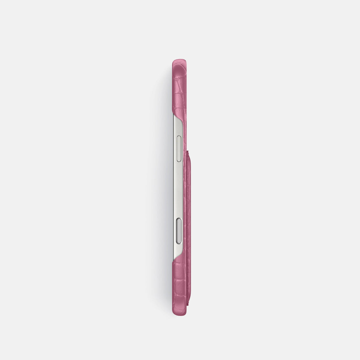 Slim Card Case For iPhone 18 Pro In Alligator -3 | Pink-Lagoon