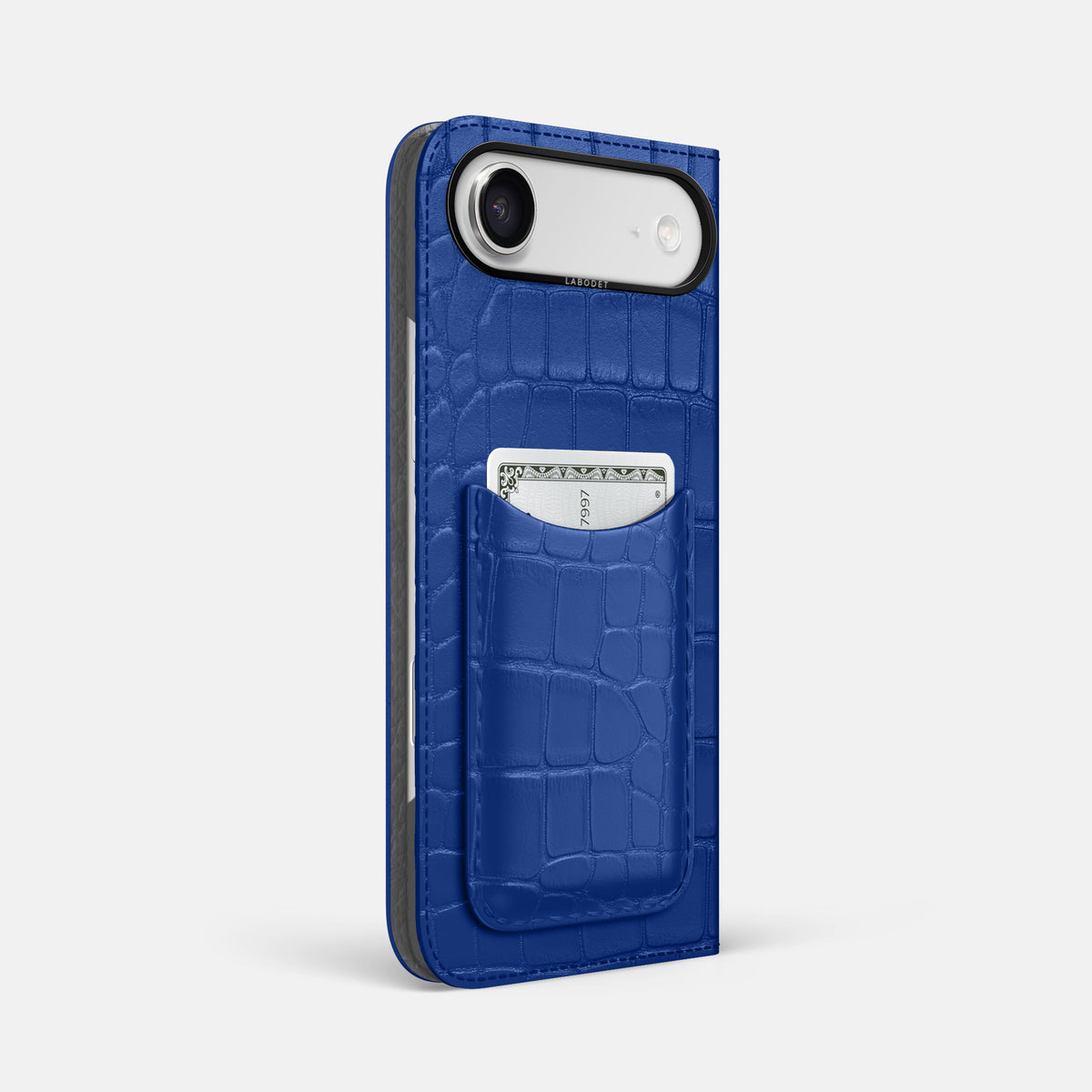 Folio Case with Card For iPhone 17 Air In Alligator -1 | Royal-Blue-Black