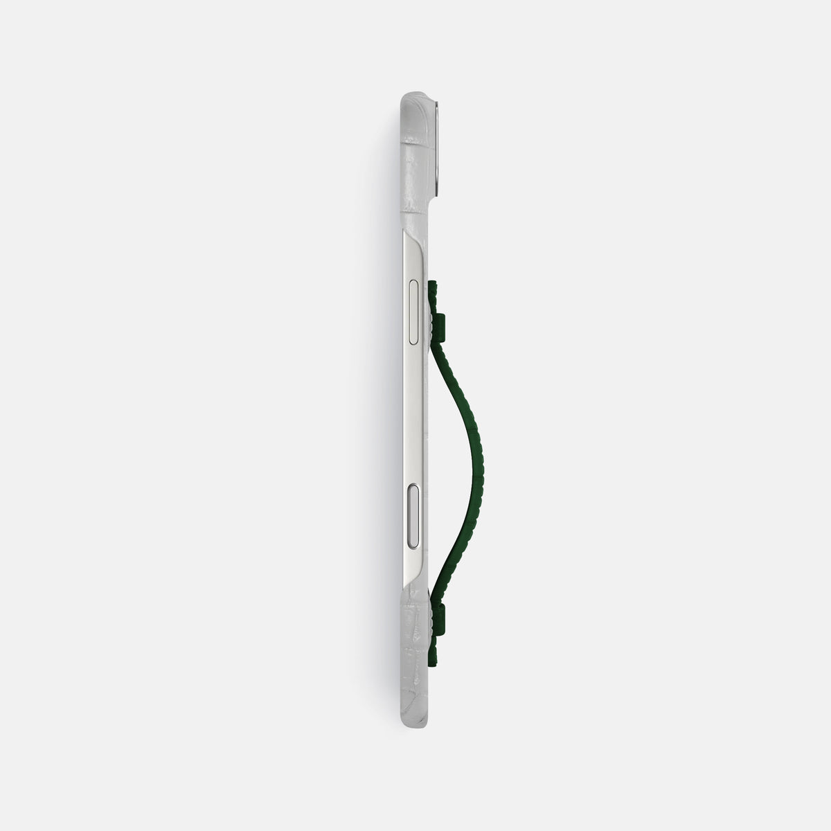 Center Handle For iPhone 17 Air In Himalayan Crocodile -3 | Green-Steel