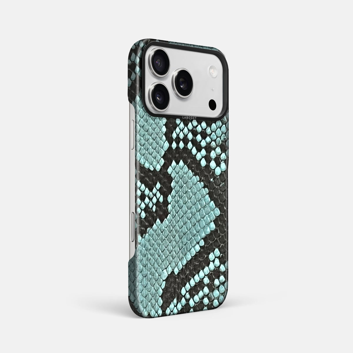 Classic Case For iPhone 18 Pro Max In Deluxe Python -2 | Blue-Lagoon-Black