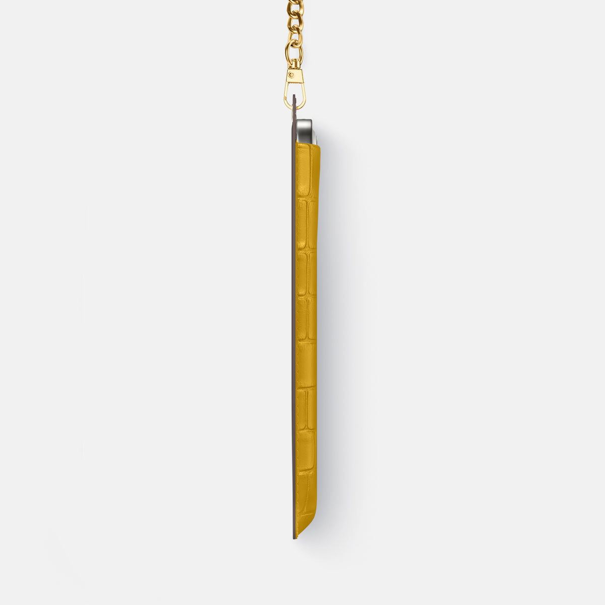 Crossbody Bag For iPhone 17 Pro In Alligator -4 | Yellow-Gold