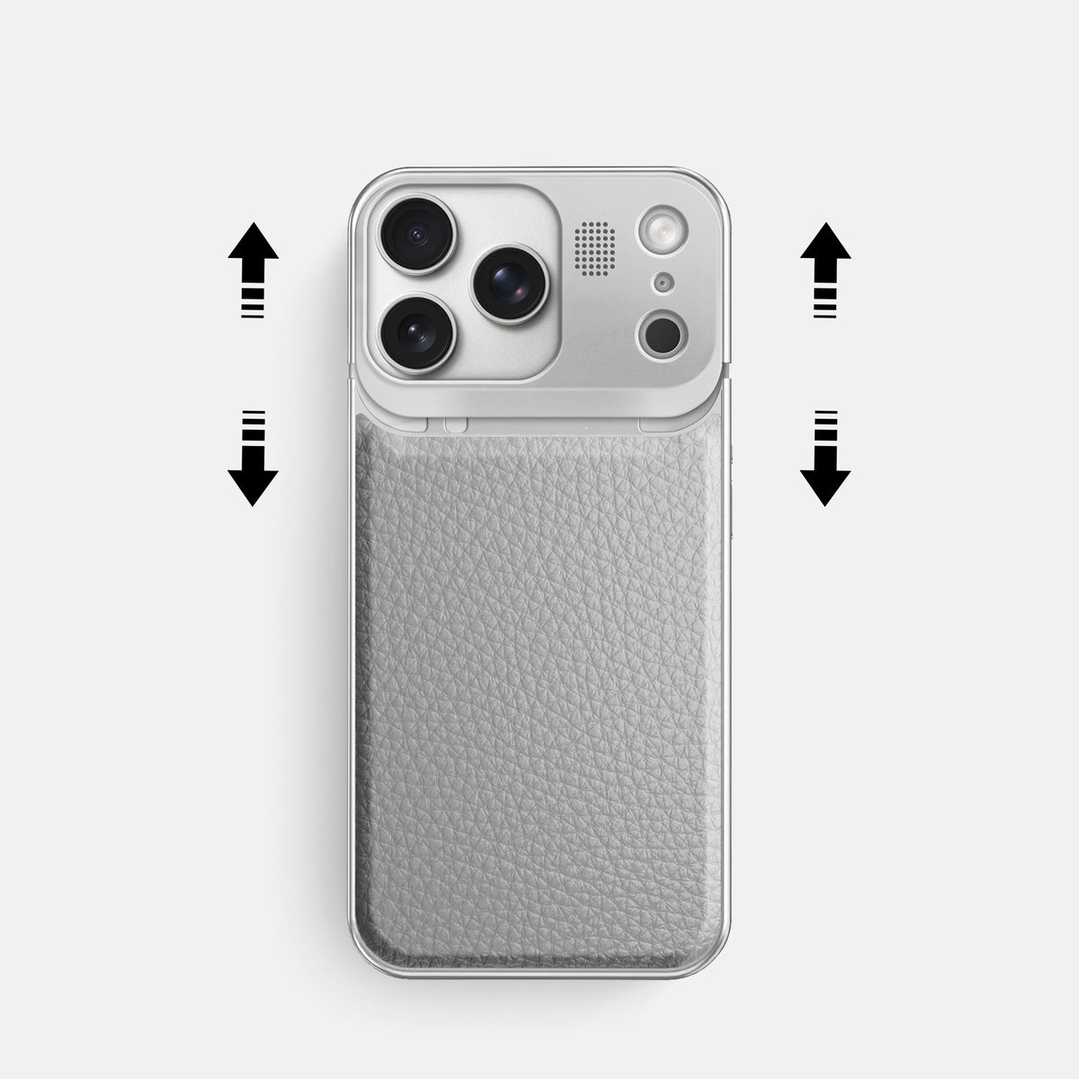 Metal Case For iPhone 17 Pro In Calf -2 | Nuage-Steel