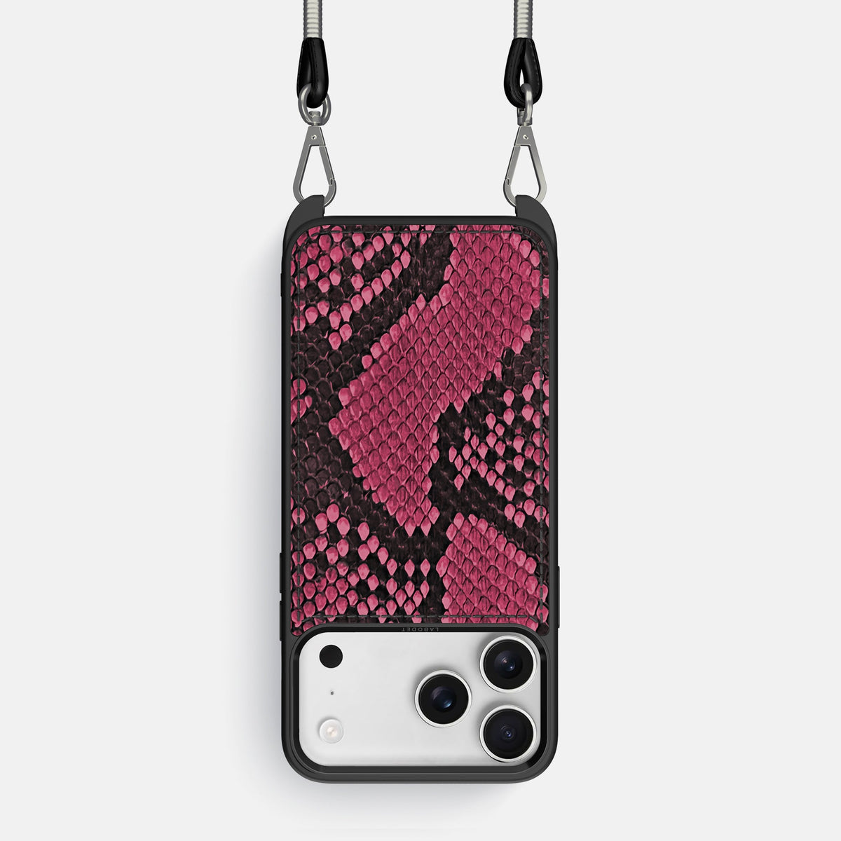 Crossbody Sport Case For iPhone 18 Pro In Deluxe Python -1 | Burgundy