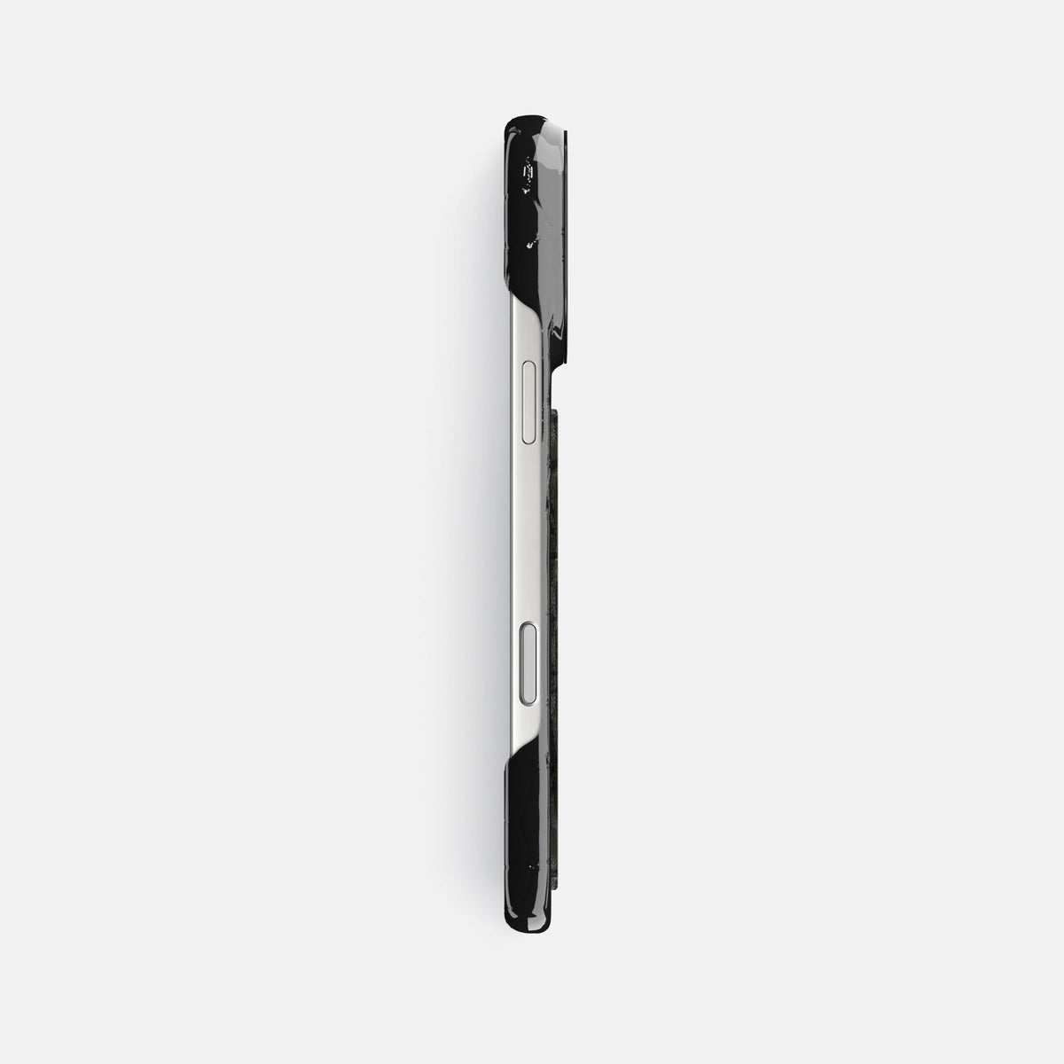Classic Case With Carbon Dragon For iPhone 18 Pro Max In Shiny Alligator -3 | Black-Black