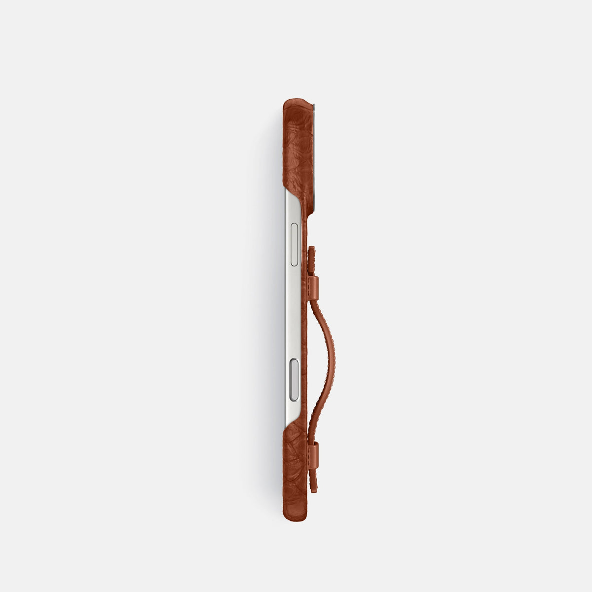 Handle Case For iPhone 18 Pro In Python -3 | Medium-Brown-Steel