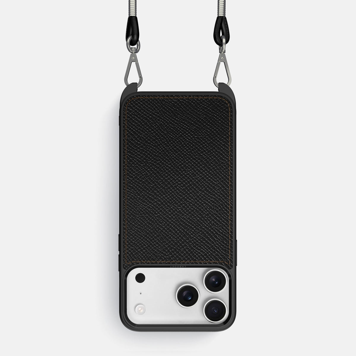 Crossbody Sport Case For iPhone 18 Pro In Epsom-Style Calf -1 | Black