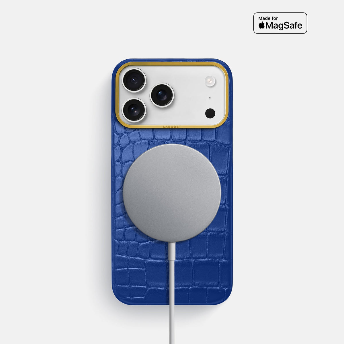 Classic Case For iPhone 18 Pro In Alligator -5 | Royal-Blue-Gold