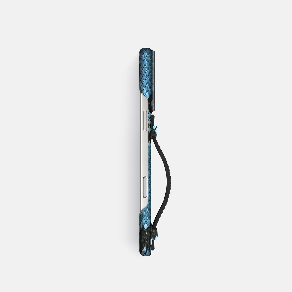Center Handle For iPhone 17 Pro In Deluxe Python -2 | Pacific-Blue-Black