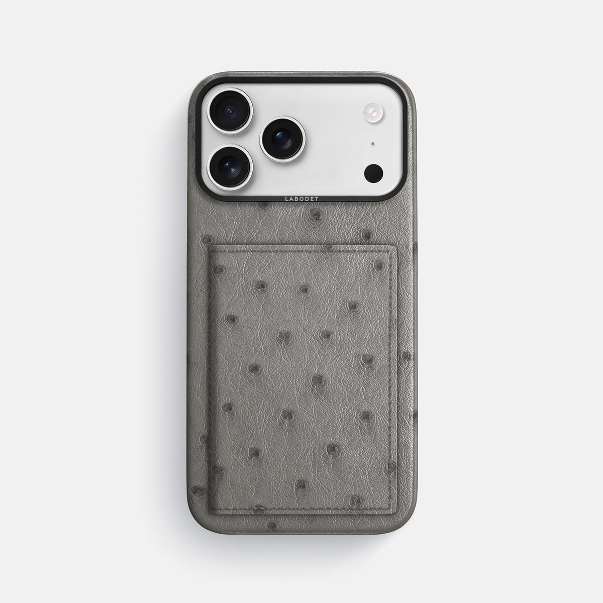 Bi-Fold Case For iPhone 18 Pro Max In Ostrich -1 | Grey-Black
