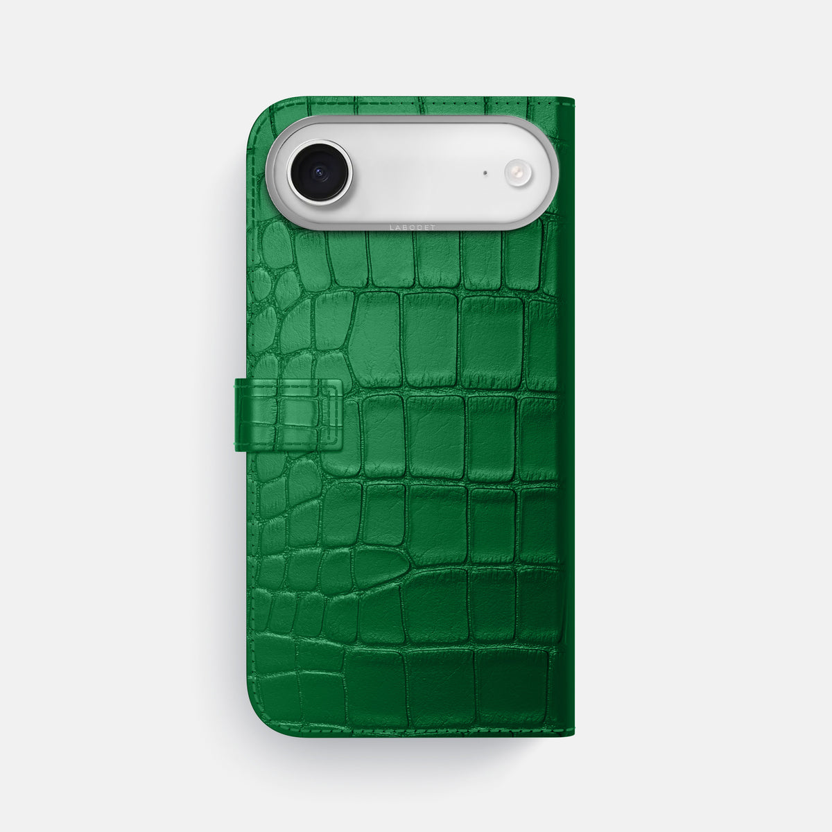 Folio Case with Clasp For iPhone 17 Air In Alligator -3 | Forest-Green-Steel