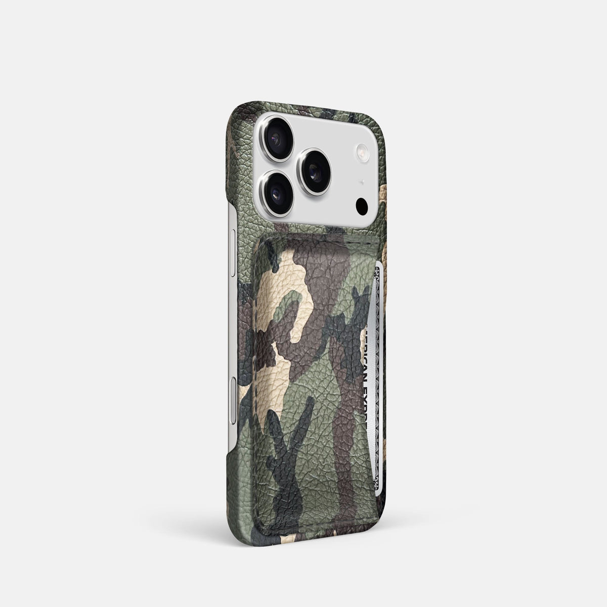 Slim Card Case For iPhone 18 Pro In Calf -2 | Camouflage