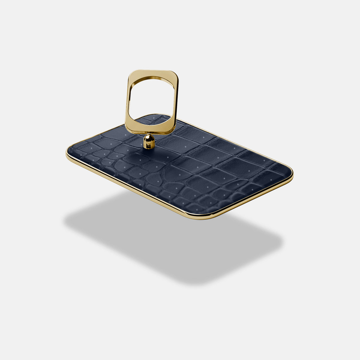 MagSafe Ring For iPhone 17 Pro Max In Porosus Crocodile -4 | Deep-Blue-Sea-Gold