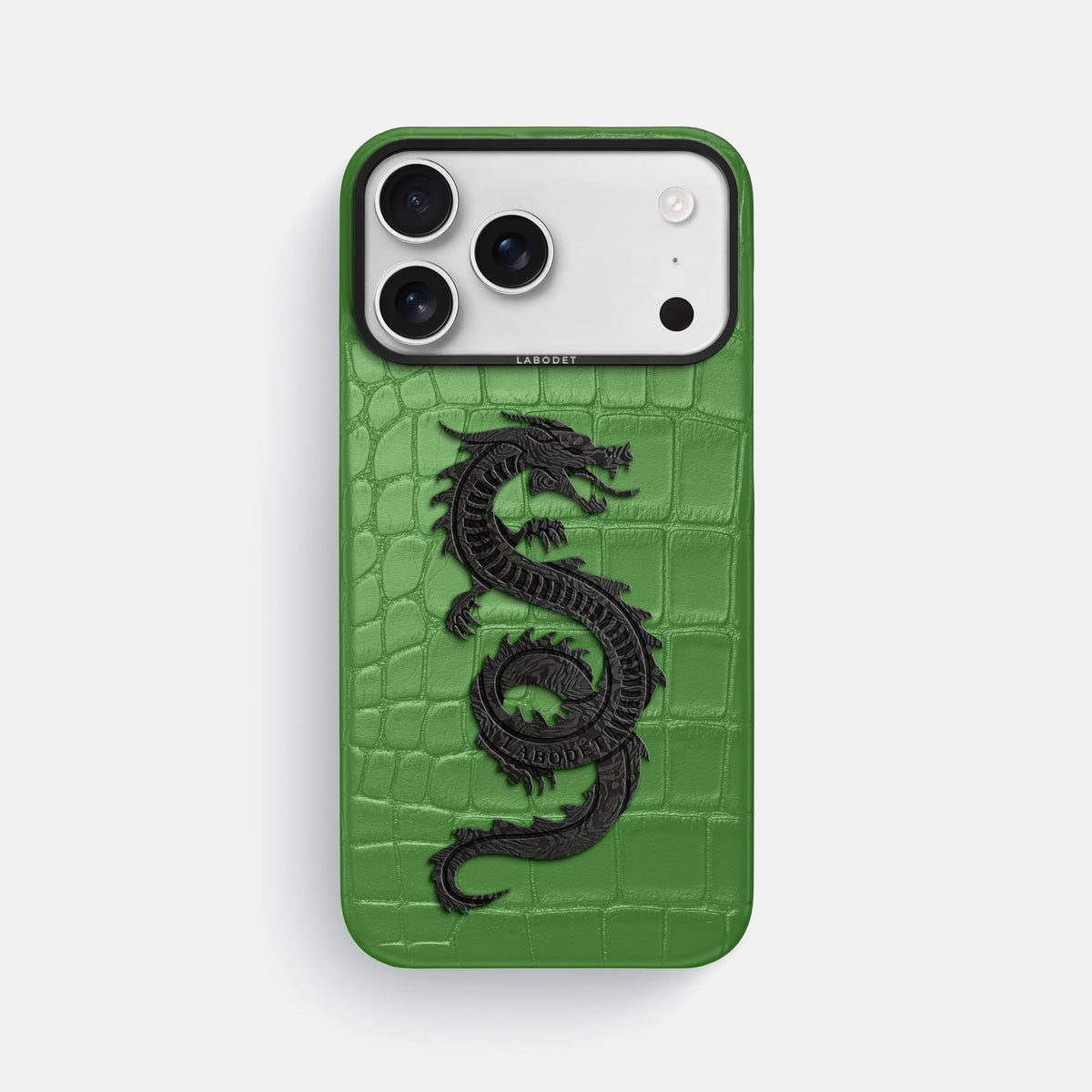 Classic Case With Carbon Dragon For iPhone 18 Pro Max In Alligator -1 | Apple-Green-Black