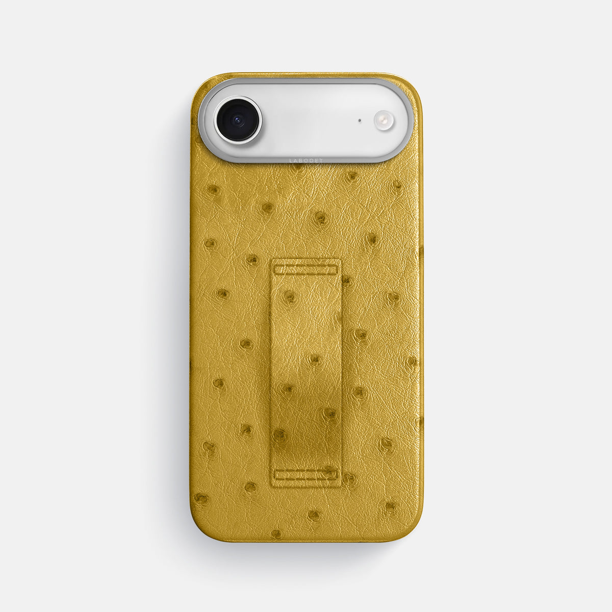Finger Case For iPhone 17 Air In Ostrich -1 | Gold-Steel